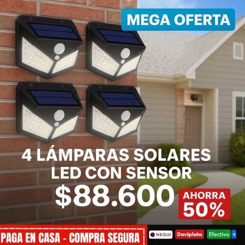 LAMPARAS SOLARES CON SENSOR DE MOVIMIENTO