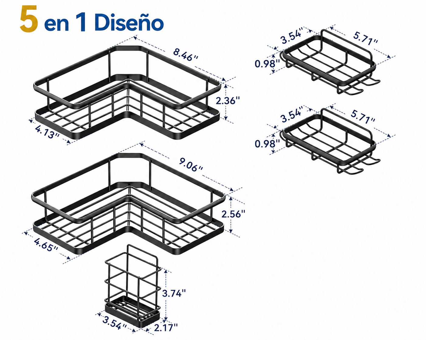Combo 2x1 Esquinero 5 Piezas + Tapete GRATIS