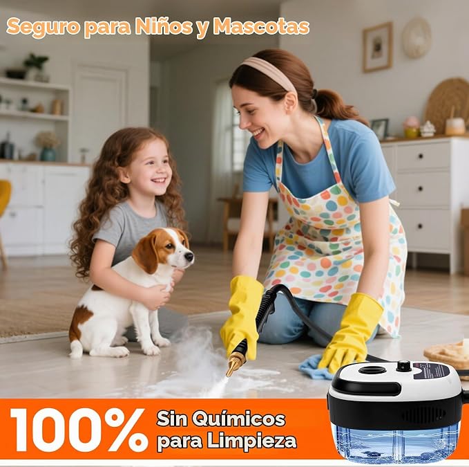 Limpiador a vapor con accesorios