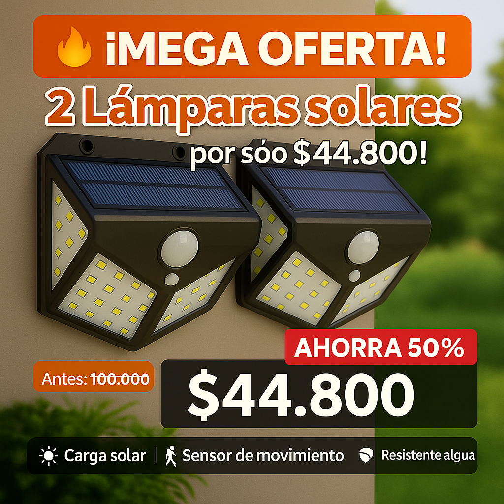 LAMPARAS SOLARES CON SENSOR DE MOVIMIENTO