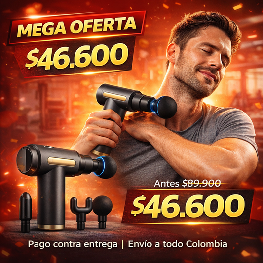 MEGA PROMOCIÓN - MASAJEADOR MUSCULAR PISTOLA
