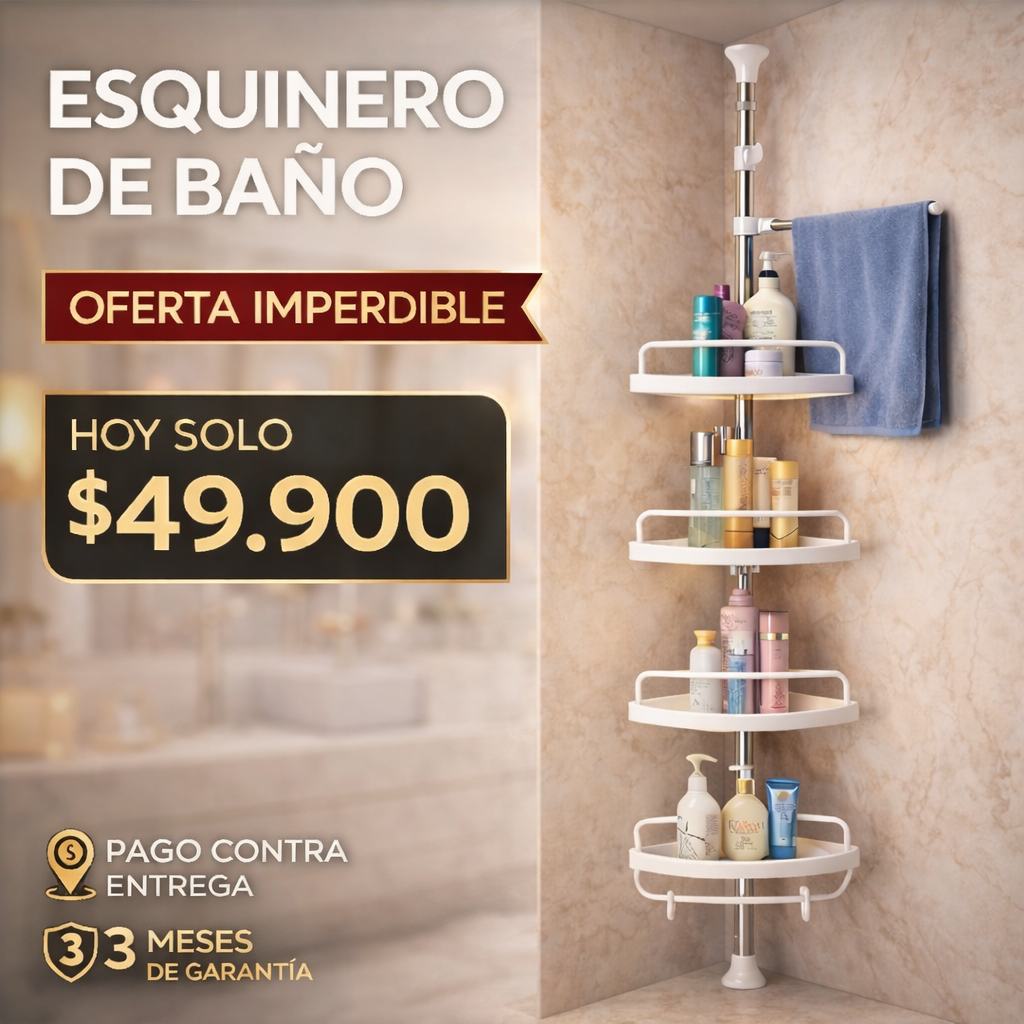 ESQUINERO ORGANIZADOR DE BAÑO