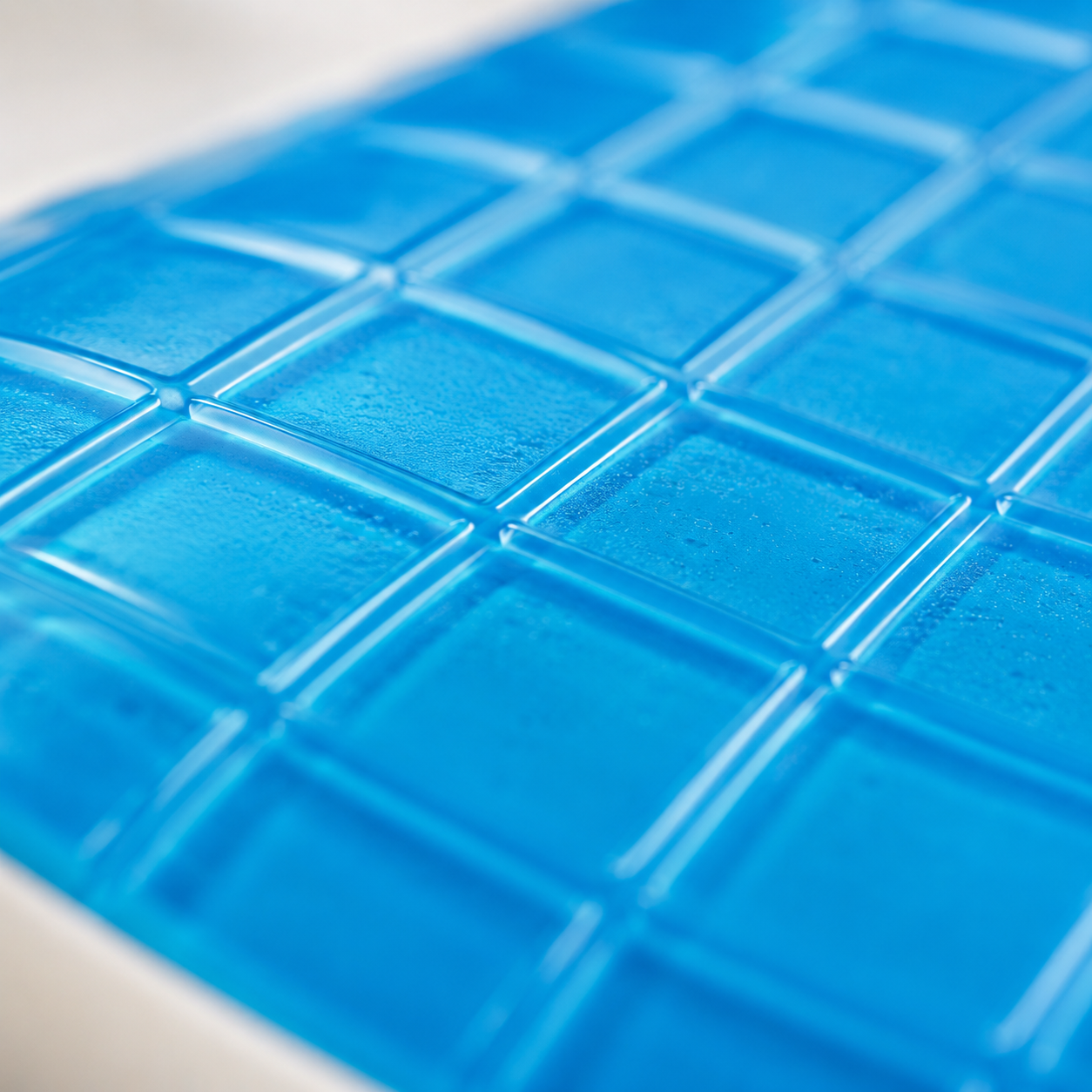 Superficie de gel frío en primer plano