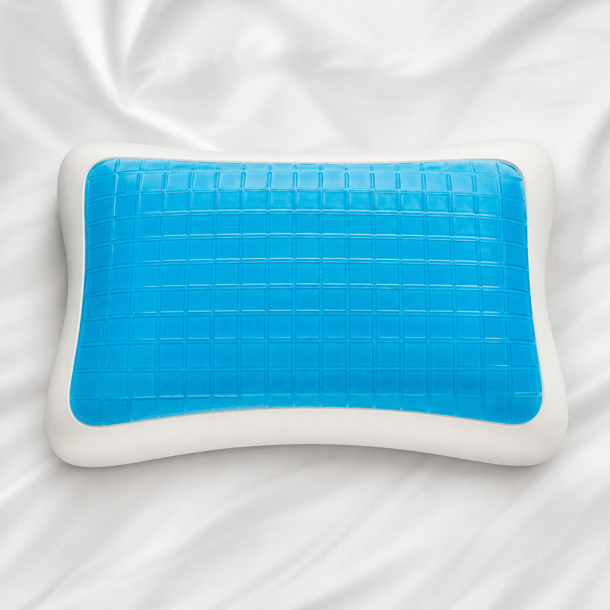 Almohada cervical de gel frío vista superior