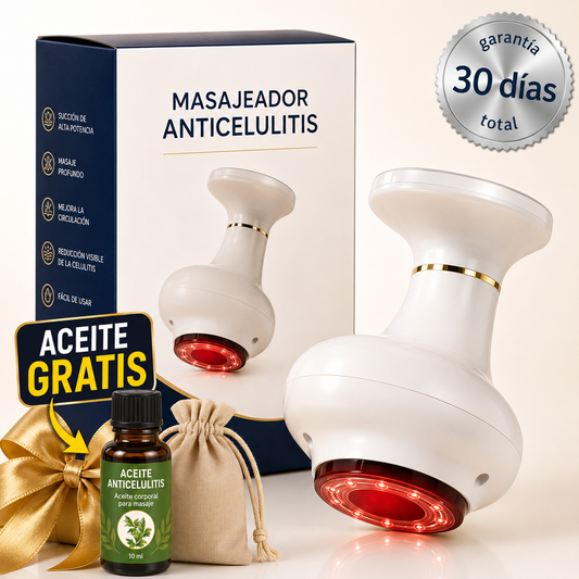 SculptVac™ — Masajeador Anticelulitis de Succión, Calor y Luz Roja (+ Aceite de Regalo)