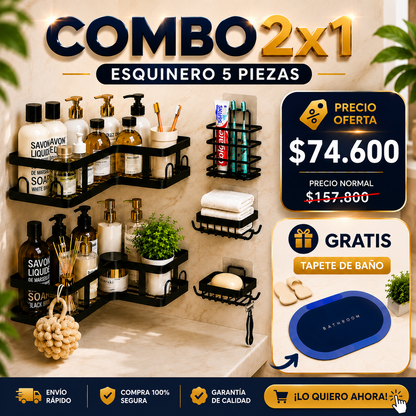 Combo 2x1 Esquinero 5 Piezas + Tapete GRATIS