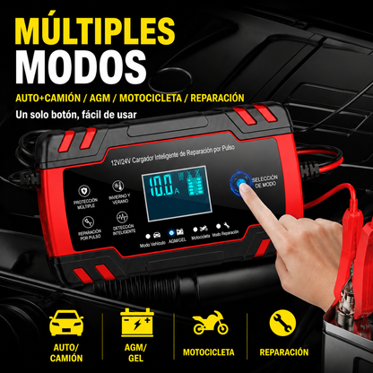 CARGADOR DE BATERIA  PARA CARRO, CAMIONETA, CAMION  O MOTO