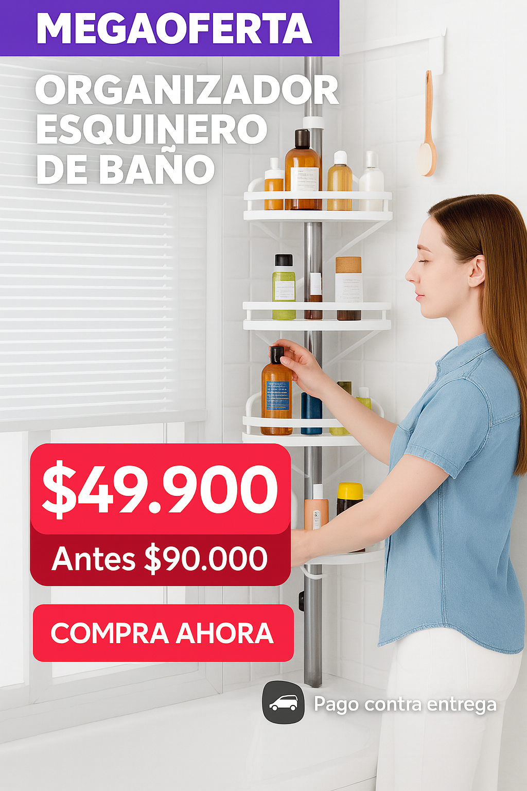 ESQUINERO ORGANIZADOR DE BAÑO
