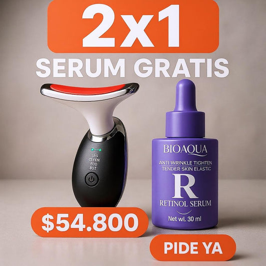 Combo 2x1 MASAJEADOR FACIAL + Gratis Serum RETINOL BIOAQUA