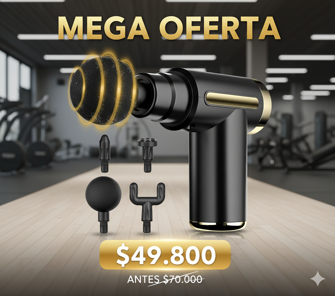 MEGA PROMOCIÓN - MASAJEADOR MUSCULAR PISTOLA